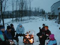 it was really cold, we all needed a warm fire